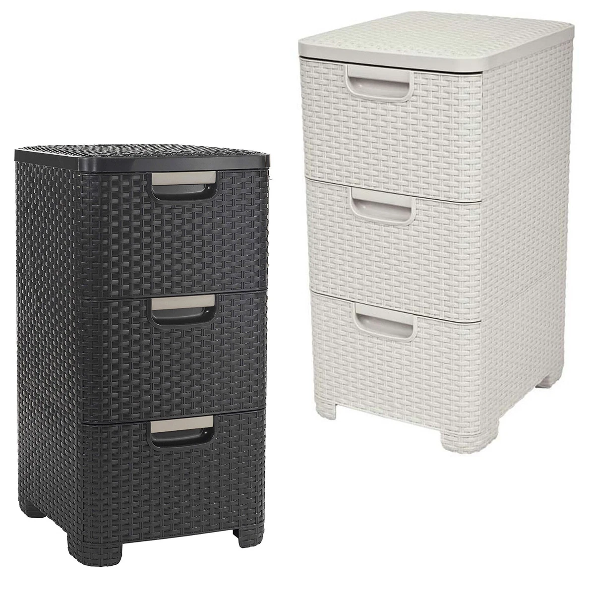 Commode de bureau à tiroirs en plastique - TECH DISCOUNT - Blanc