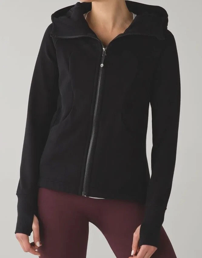 Black Lululemon full zip scuba hoodie