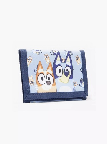 Billetera azul para niños bingo familiar azul a rayas triple plegable para niños soporte para dinero - Imagen 2 de 4