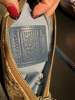 Coach Y2K Baguette Demi Shoulder Mini Purse Bag Blue Suede
