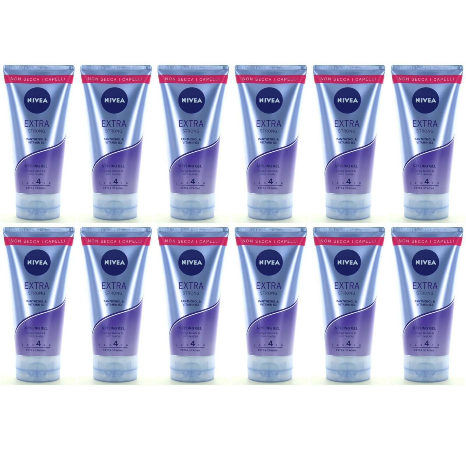 6pz Nivea Styling Gel capelli 4 extra strong a lunga tenuta nuova formula 150ml - Immagine 3