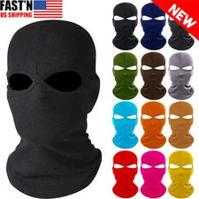 2 Hole Balaclava Full Face Mask Beanie Ski Sun Hood Motorcycle Cycling Outdoor