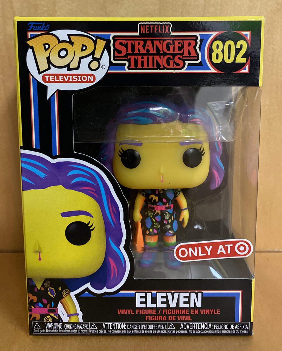 FUNKO POP NETFLIX STRANGER THINGS ELEVEN # 802 BLACKLIGHT BLACK