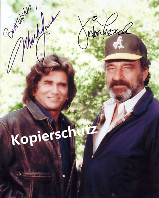 Michael Landon & Victor French -- Autogramm -- 11x14 cm 