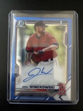 2021 Bowman Chrome Prospect Autographs Blue Refractors #CPAJWI Josh Winckowski 