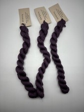 Silk and Ivory Needlepoint Yarn 28.8 Yd New Lot Of 3 Plum Color 53