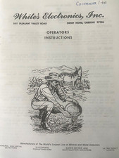 WHITES COINMASTER I TR METAL DETECTOR MANUAL INSTRUCTIONS QUICK SHIPPING