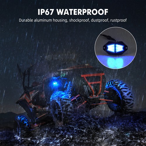 RGB 24-LED Rock Lights 6x Pods Bluetooth Music Control Kits Jeep Trucks UTV ATV - Picture 6 of 9