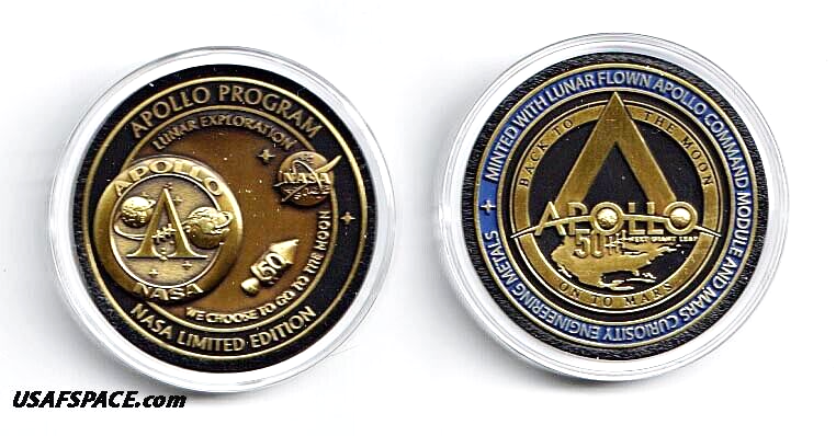 APOLLO PROGRAM - 50th Anniversary - LUNAR FLOWN METAL - NASA