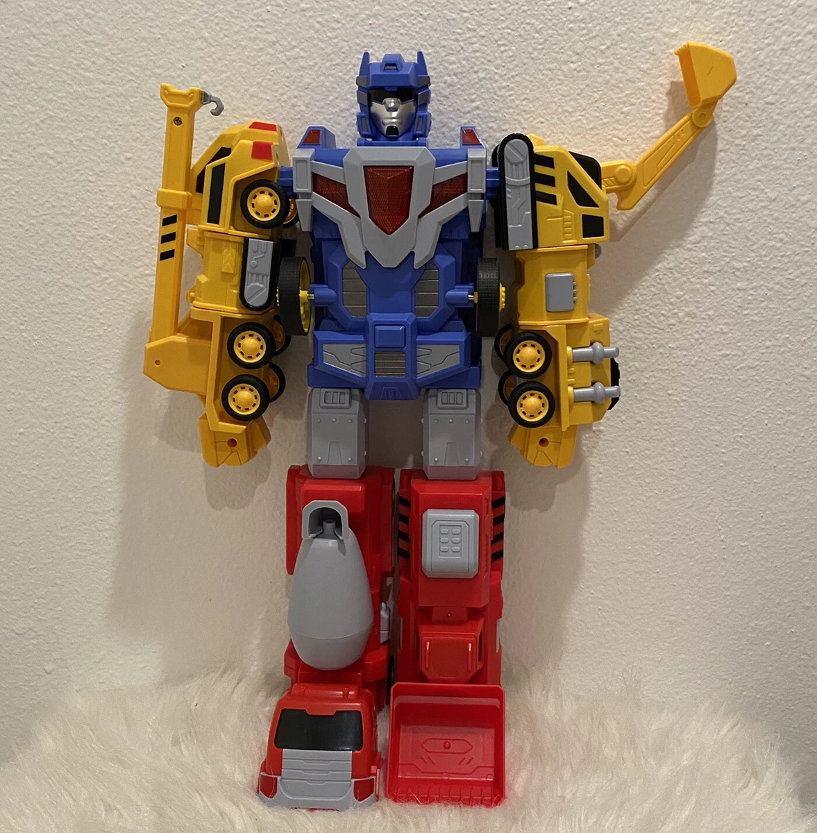 SNAEN 5 in 1 Magnetic Take Apart Construction Vehicles Transform Into Robot