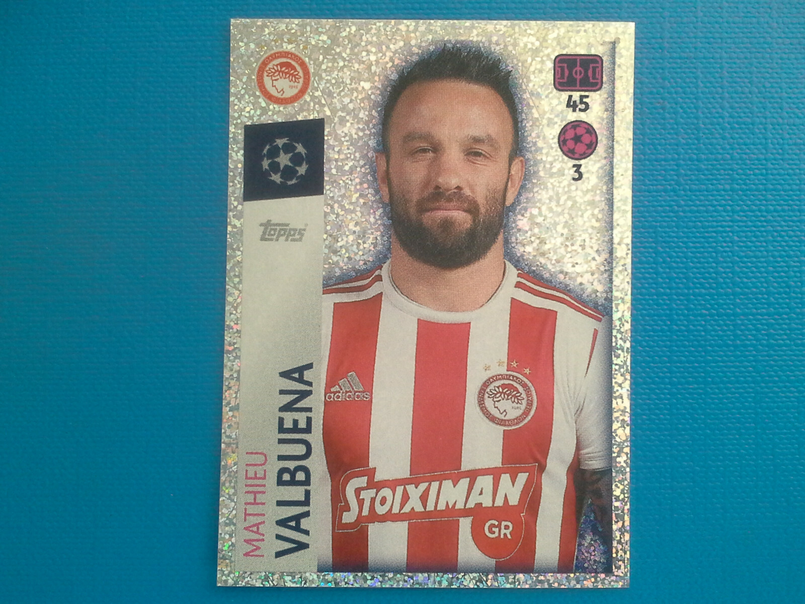 Topps Champions League 2019-20 2020 n.575 Mathieu Valbuena Olympiakos