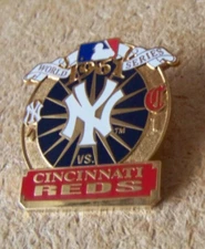 1961 NY New York Yankees pin vs Cincinnati Reds World Series MLB