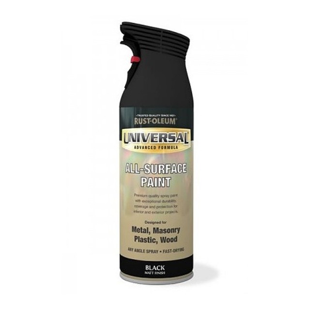 RustOleum Universal Matte Spray Paint Farmhouse Black, 12oz for sale
