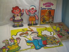 Vintage Raggedy Ann  Andy Sew On Kit 1976 w/ Box
