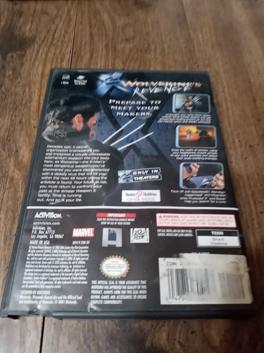 X2 Wolverine's Revenge Nintendo GameCube 2003 en caja etiqueta negra completa probada - Imagen 5 de 5