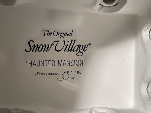 Dept 56 Halloween Haunted Mansion Green Roof Snow Village Retired 2000 #54935 - Picture 10 of 12