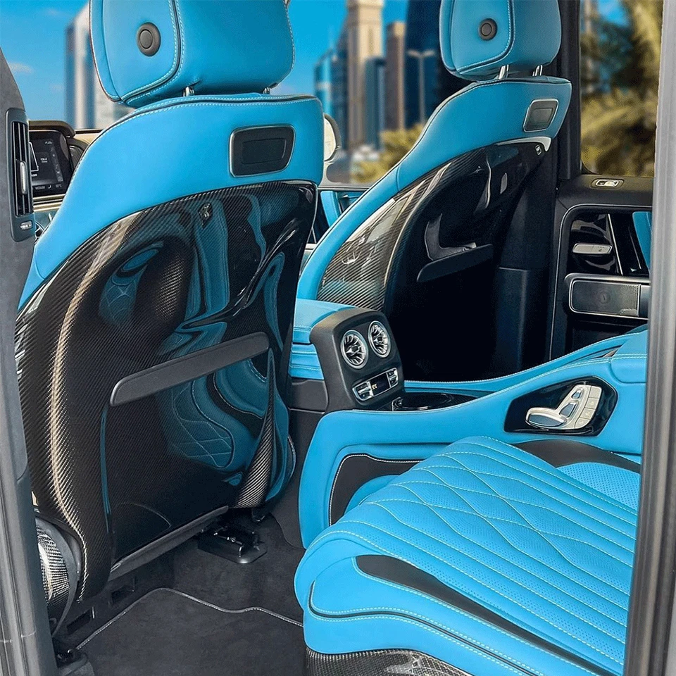 Cubierta trasera asiento carbono seco para Mercedes Benz Clase G W463 W464 G500 G63 Foto 3 de 4