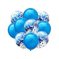 Konfetti Luftballon Set Geburtstag Party Baby Shower Hochzeit Deko Ballons Blau