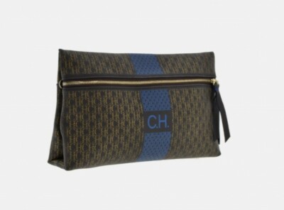 Carolina Herrera Inro Crossbody/Clutch Bag Signature Brown/Blue - Main Image