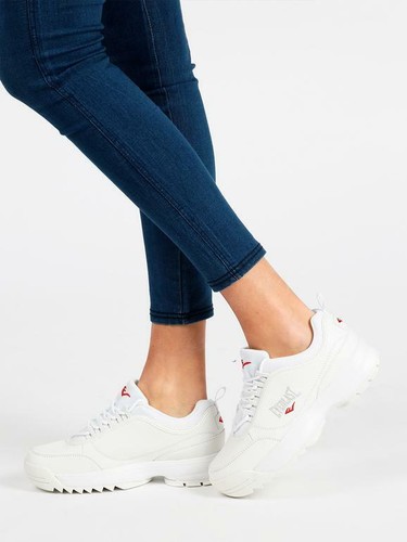 Sneakers bianche con suola alta donna | eBay