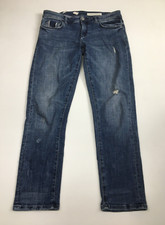PILCRO Anthropologie Medium Wash Slim Boyfriend Distressed Jeans Womens sz 28
