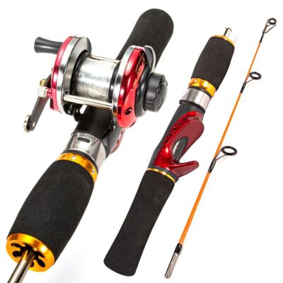 Hohe Qualität Spinning Winter Stift Pole Eis angelruten Einziehbar Rollen