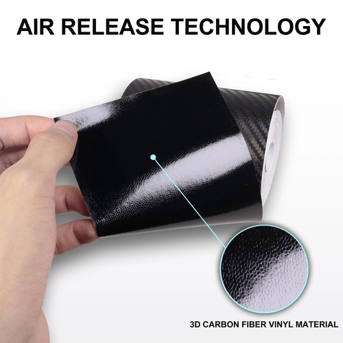 Carbon Fiber Car 3D Tape Sticker Door Mirror Self Adhesive Paste Protector Strip - Picture 20 of 29