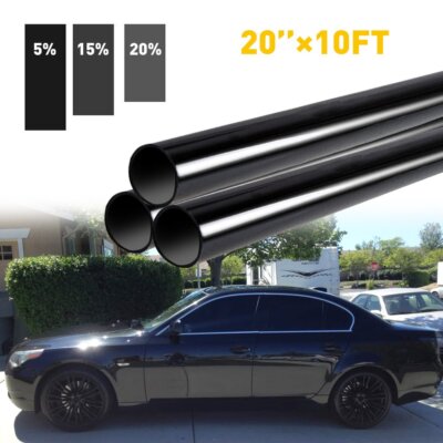 Uncut Window Roll Tint Film 5% 15% 20% VLT 10 FT Feet Car Office Commercial