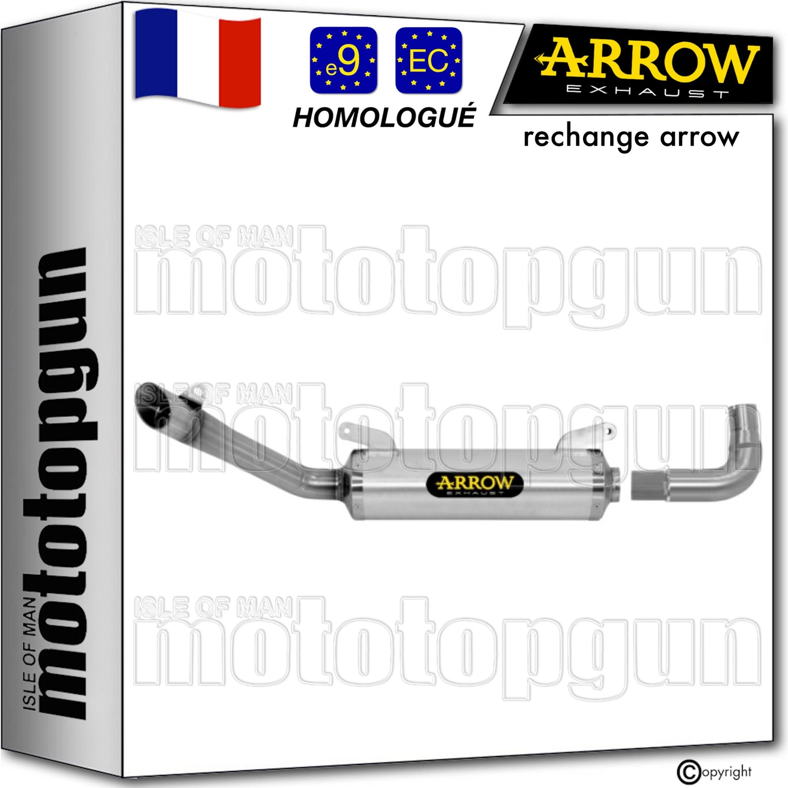 Pot d'échappement Arrow RC Thunder alu pour moto Aprilia RS4 125 2018
