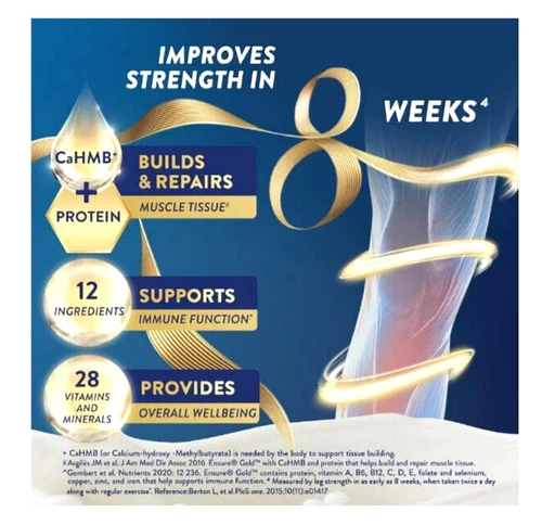 Abbott Ensure Gold Complete Balanced Nutrition - Vanilla, 800g ORIGINAL - Picture 3 of 6