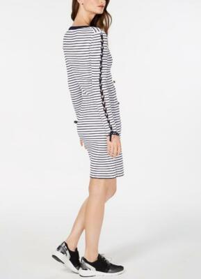 chinese dress ladies Michael Kors Women's Ribbed Lace-Up Sweater Dress Electric Pink L main image 1