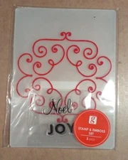 Studio G Stamp And Emboss Set Three Pieces Noel And Joy Stamp