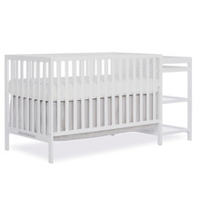 Synergy 3-In-1 Convertible Full-Size Baby Crib  Changer, White, Open Storage, G