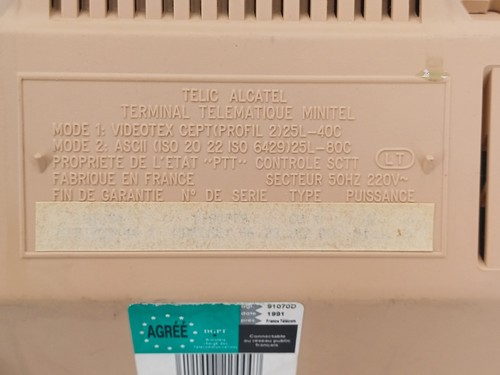 ANCIEN MINITEL TELIC ALCATEL FRANCE TELECOM CLAVIER ANNEES 90 VINTAGE COLLECTION - Afbeelding 16 van 24