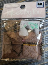 JOLEE'S Boutique By You Embellishment Brown Handbag Felt Purse Pocketbook