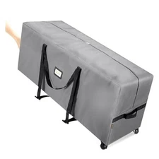  Rolling Christmas Tree Storage Bag, 2 Swivel Wheels for Easy 7.5 ft Grey