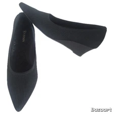 Vivaia Women's Stretch Fabric Upper Pointed Toe Wedge Heel Pumps EU 41 / US 10