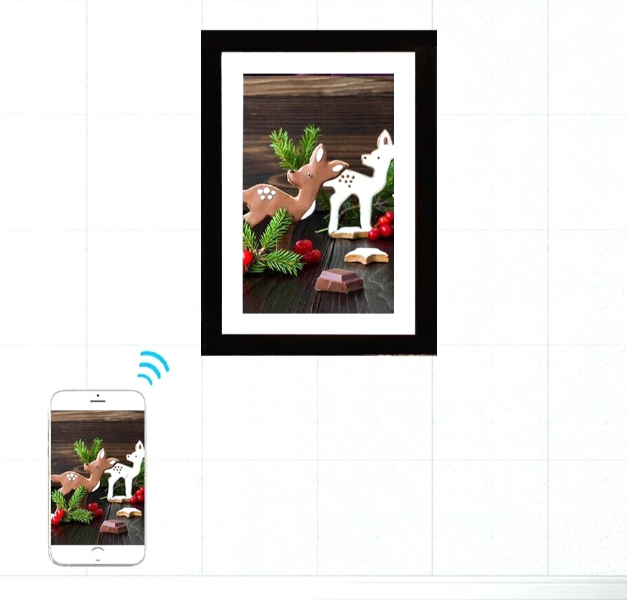 Photo Frame Digital WiFi Black Wood 10.1inch Touch Screen 16GB Christmas Gift - Image 3 of 4