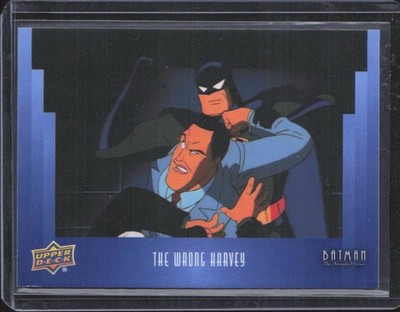 2025 Upper Deck Batman Animated The Wrong Harvey Two-Face Blue Foil