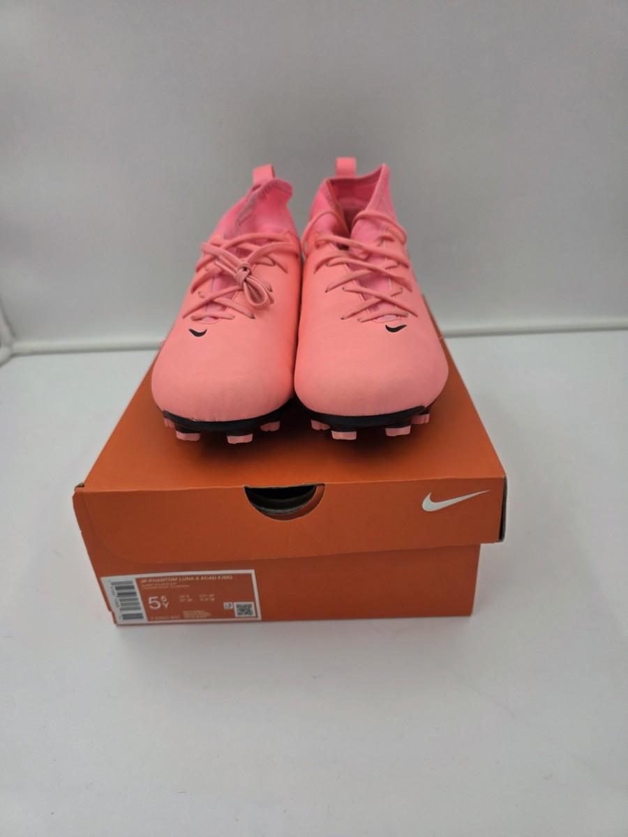 Nike Jr Phantom Luna 2 Academy MG Youth Size 6Y Pink Soccer Cleats