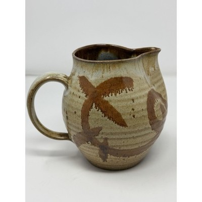 Vintage MCM Raymond Galucci Studio Pottery Pitcher Hand Thrown Provenance Signed