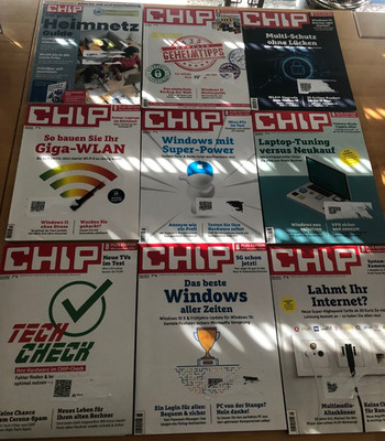 9 x Computer Zeitschrift CHIP 2021