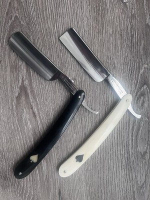 Friedr Herder ABR Sohn ACE OF SPADES #49 & 79 Solingen Germany Straight Razors