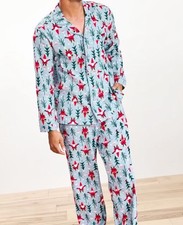 Hanna Andersson Adult S Holiday Harvest Pajamas Flannel Pant Top Santa Christmas