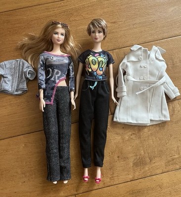 2 Mattel Black Label Divergent Tris Jade Barbie Tattoo Dolls clothes LOT GREAT