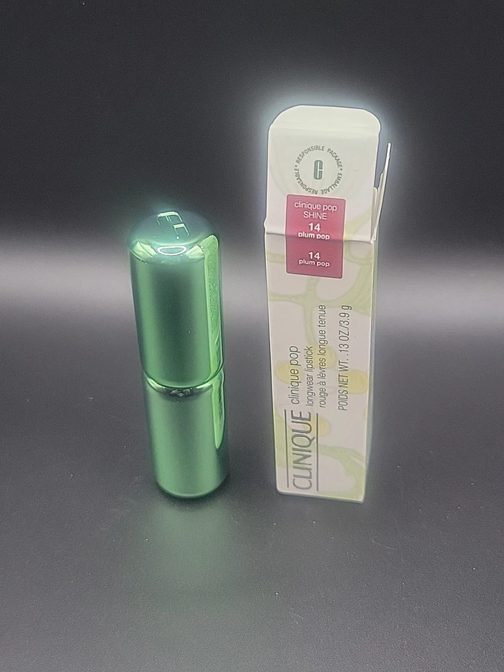 Lápiz labial Clinique Pop Longwear - Shine # 14 Plum Pop .13 oz nuevo en caja Foto 4 de 4
