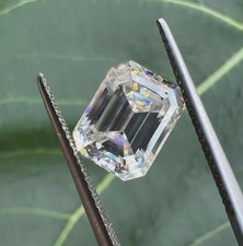 Certified of 3 Ct Emerald Cut Lab Grown Diamond D Color Loose VVS1 Clarity