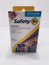 Safety 1st Adhesive Cabinet and Drawer Latches 4 Pack New Sealed, Box Damage