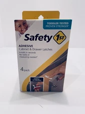 Safety 1st Adhesive Cabinet and Drawer Latches 4 Pack New Sealed, Box Damage