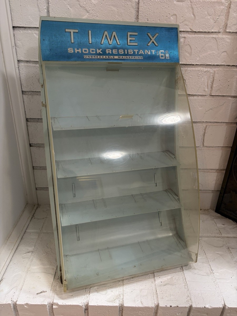ト*ー様 TIMEX ディスプレイケース ビンテージ Vintage Timex Store Watch Display Case Countertop Plastic Shelves
